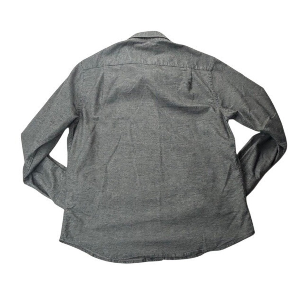 Ash & Erie Men's Gray Button Up Shirt Long Sleeve Stretch Casual Oxford Size L - Picture 6 of 11